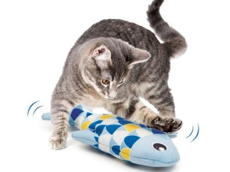 Poisson Catit Groovy avec herbe à chat, bleu Online Sale