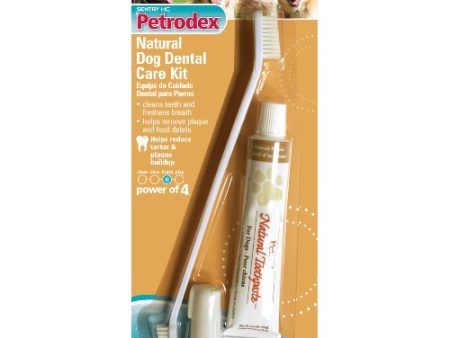 Trousse de soins dentaires naturels Petrodex pour chiens, 70 g For Discount