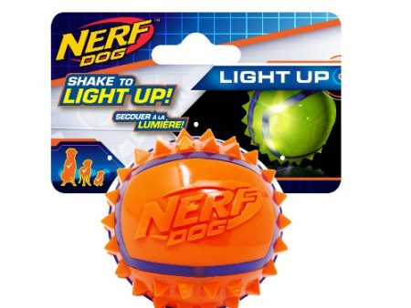 Balle à crampons Nerf Dog à DEL, bleu et orange, 6,3 cm (2,5 po) Cheap