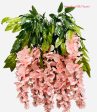 35” Faux Wisteria Hanging Bush ( INT587-Blush Pink ) Hot on Sale