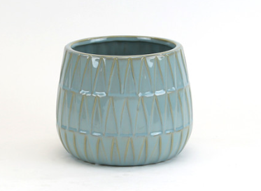 6   Reactive Glazed Bowl with Triangle Print ( CLB8106-LB ) Online now