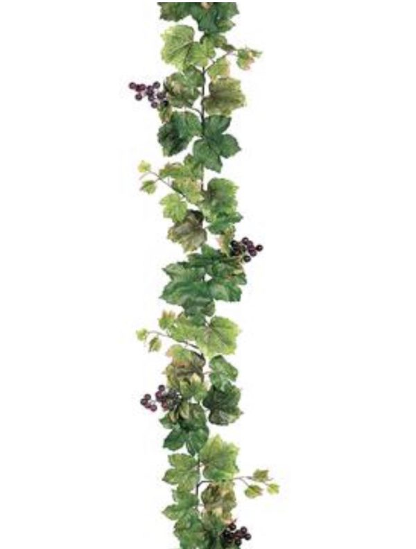 6  Faux Grape Leaf Garland ( PGW023-GR ) Hot on Sale