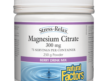 Magnesium Citrate 300 mg, Berry Flavour, Stress-Relax® Powder Online Sale