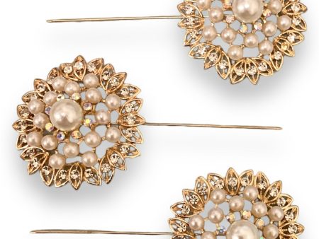 2.25   Rhinestone Crown Pin ( 4891-Gold ) Online Sale