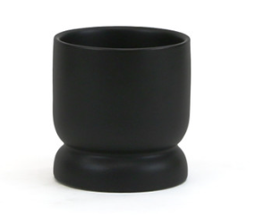 5.50   Ceramic Modern Pedestal Bowl ( COB7406-BK ) Fashion