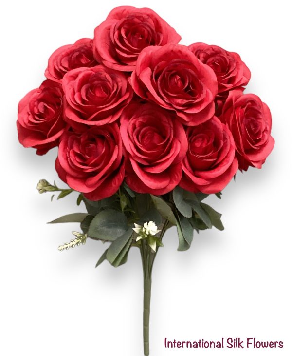 17   Open Rose Bush ( INT663-Red ) Online Hot Sale