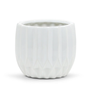 6   Large Unique Modern White Pot ( CUD0306-WT ) Cheap