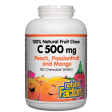 Vitamin C 500 mg 100% Natural Fruit Chew, Peach, Passionfruit and Mango Chewable Wafers Supply