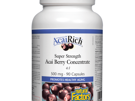 Natural Factors AcaiRich Super Strength Acai Berry Concentrate 500 mg Capsules For Sale