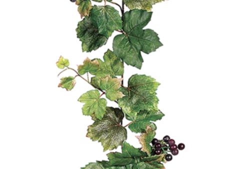 6  Faux Grape Leaf Garland ( PGW023-GR ) Hot on Sale