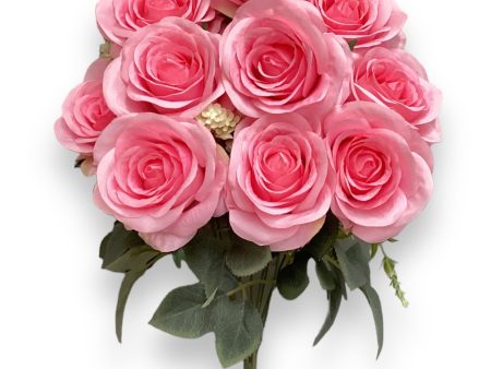 17   Open Rose Bush ( INT663-Cream Pink ) For Cheap