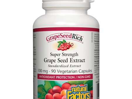 GrapeSeedRich® Super Strength Grape Seed Extract 100 mg Vegetarian Capsules Online now