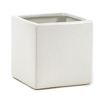 3.75   Textured Ceramic Square Cube ( CSQ0404-WT ) Online Sale