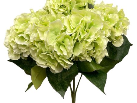 18  Silk Pongee Hydrangea Bush ( INT001-Light Green ) Online Sale