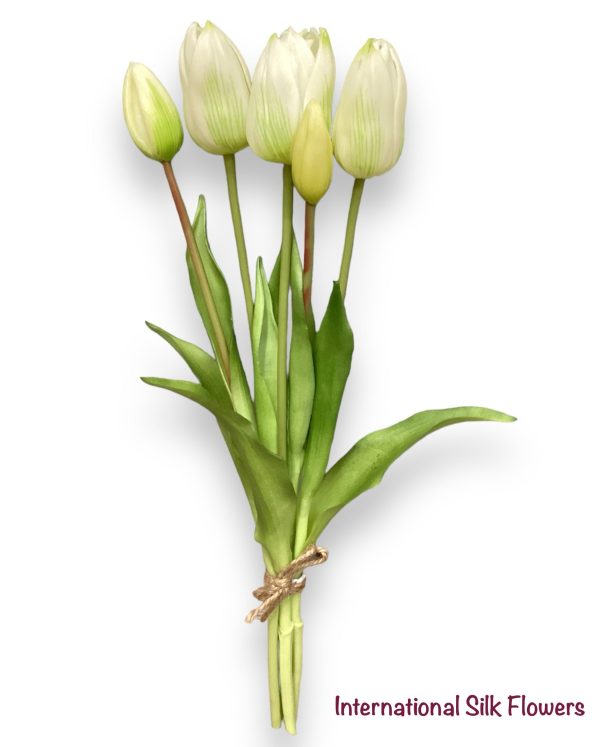 16  Real Touch Tulip Bundle 9 ( FBT004-Cream Green ) For Cheap