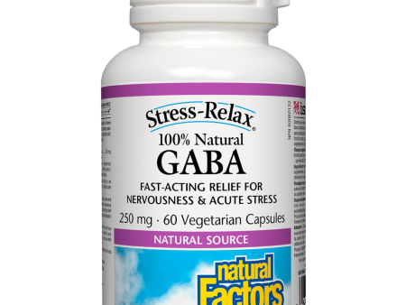 100% Natural GABA 250 mg, Stress-Relax® Vegetarian Capsules For Discount