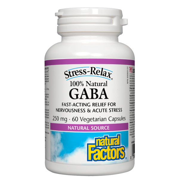 100% Natural GABA 250 mg, Stress-Relax® Vegetarian Capsules For Discount