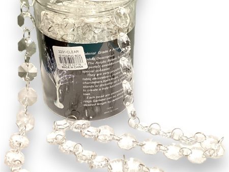 18mm Acrylic Beads Strand (2231-Clear ) Online now