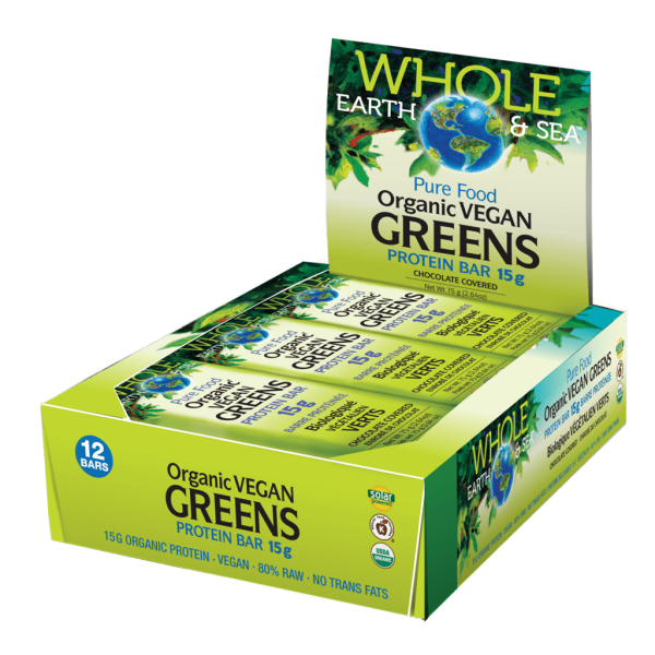 Organic Vegan Greens Protein Bars Whole Earth & Sea® Online now