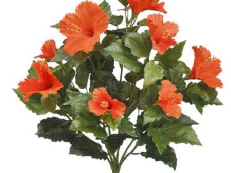 19  Faux Hibiscus Bush ( FBH371-Orange ) Discount