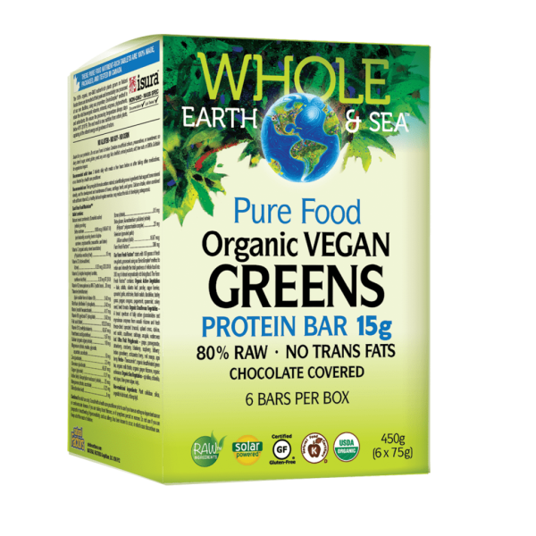 Organic Vegan Greens Protein Bars Whole Earth & Sea® Online now