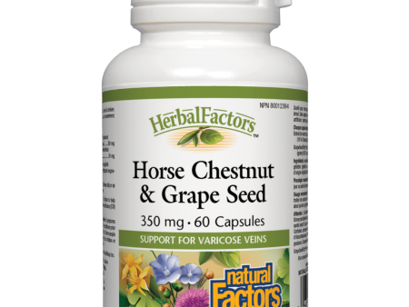 Horse Chestnut & Grape Seed 350 mg, HerbalFactors® Capsules Cheap