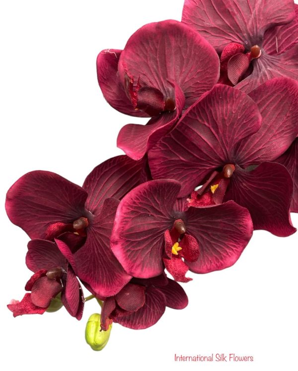 36  Silk Orchid Spray ( S1TJ16-Burgundy ) INT57A Online