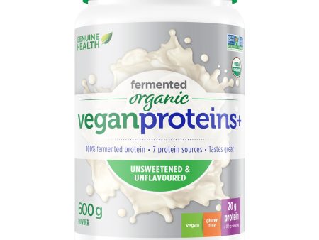 Genuine Health Fermented Organic Vegan Proteins+, Unsweetened & Unflavored For Cheap