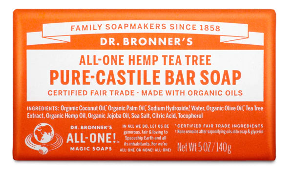 Dr. Bronner s Pure Castile Tea Tree Bar Soap Sale