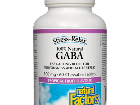 100% Natural GABA 100 mg, Tropical Fruit Flavour, Stress-Relax Supply