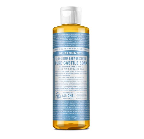 Dr. Bronner s Pure Unscented Castile Liquid Soap for Babies on Sale