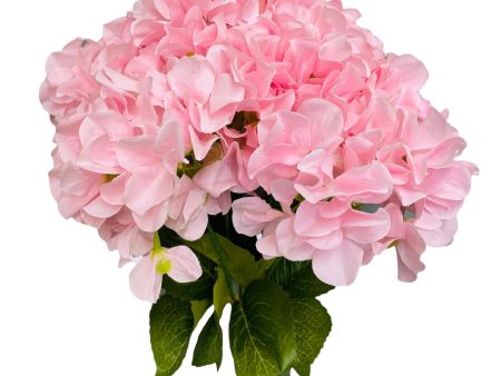 19  Artificial Hydrangea Bush ( SPH-7 Pink ) on Sale