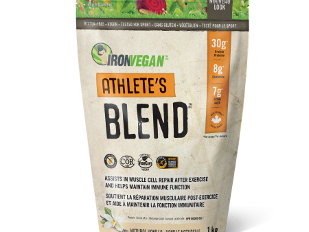 Iron Vegan Athlete s Blend, Natural Vanilla Hot on Sale