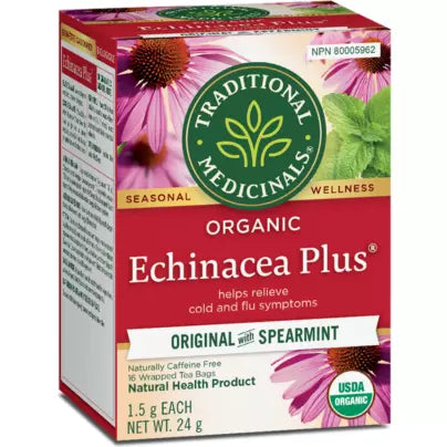 Traditional Medicinals® Echinacea Plus® Organic herbal Tea with spearmint For Sale