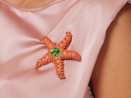 Coral Starfish Pin Online Hot Sale