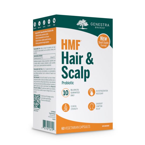 Genestra HMF Hair & Scalp, Probiotic Formula Shelf-Stable Format, vegetarian capsules Online now