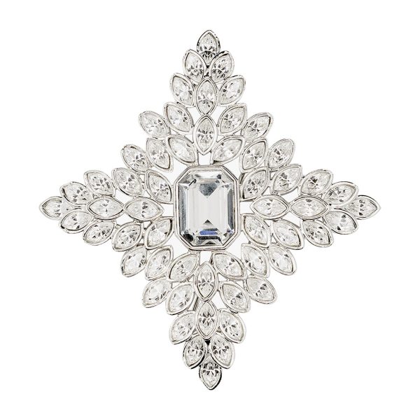 Crystal Cruciform Brooch Fashion