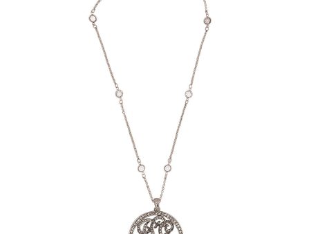 Fancy Crystal Round Pendant Necklace on Sale