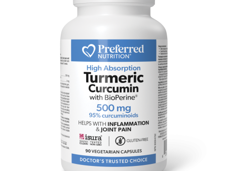 Preferred Nutrition Turmeric Curcumin with Bioperine 500 mg on Sale