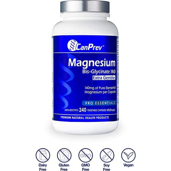 Canprev Magnesium Bisglycinate, Extra gentle Vegetarian Capsules For Cheap