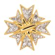 Polished Gold And Crystal Maltese Cross Pin Online now