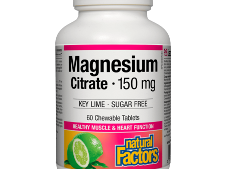 Magnesium Citrate 150 mg, Key Lime · Sugar Free Chewable Tablets Online now