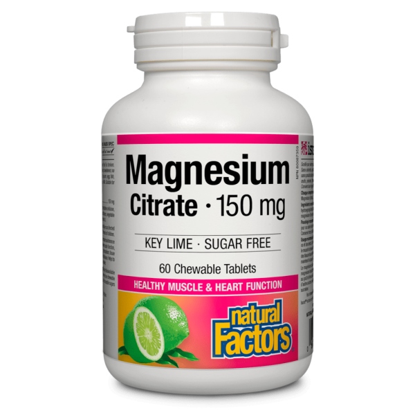 Magnesium Citrate 150 mg, Key Lime · Sugar Free Chewable Tablets Online now