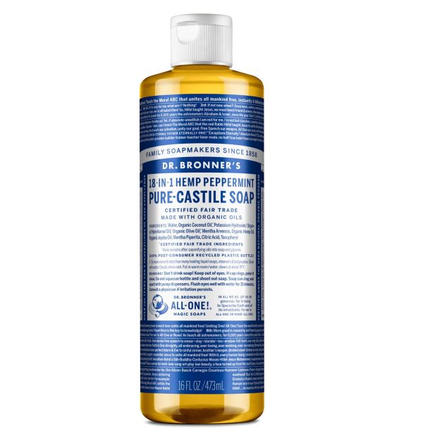 Dr. Bronner s Pure Castile Peppermint Liquid Soap For Discount