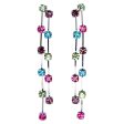 Multicolored Double Row Earrings For Discount