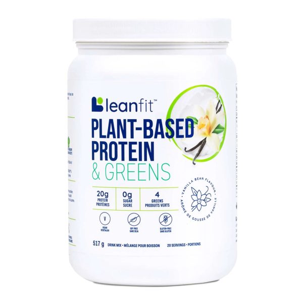 Leanfit Plant-Based Protein&Greens, Vanilla Bean Flavour, 517g Sale