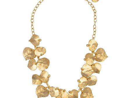 Gold Leaf Necklace on Sale