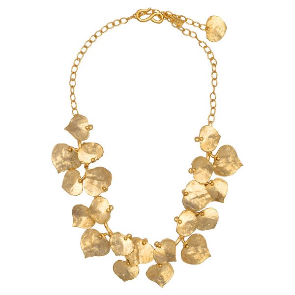 Gold Leaf Necklace on Sale