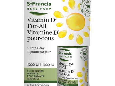 St Francis Herb Farm Vitamin D3 For-All 1000 IU Liquid Supply