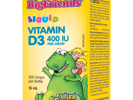 Liquid Vitamin D3 400 IU per Drop Big Friends® Liquid Online Sale